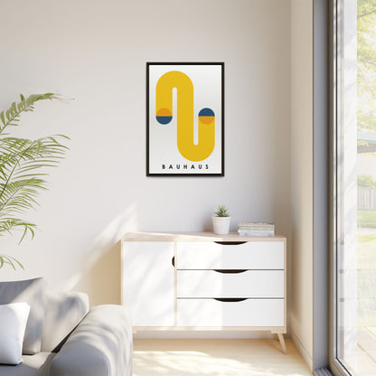 Bauhaus-Inspired Framed Matte Canvas Art - Modern Wall Decor