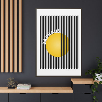 Bauhaus Art Canvas Framed Print - Modern Multi-color Wall Decor