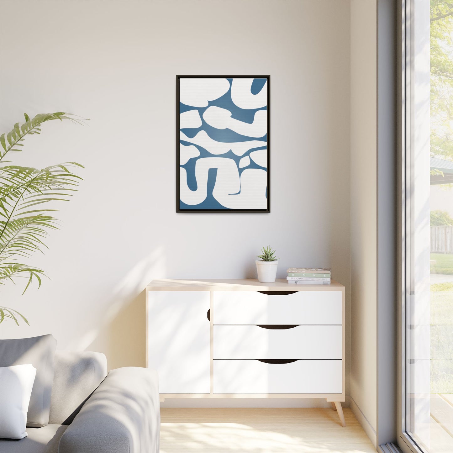 Modern Abstract Framed Canvas Art