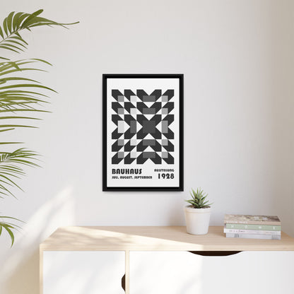 Bauhaus Abstract Framed Canvas Art - Modern Wall Decor for Design Lovers