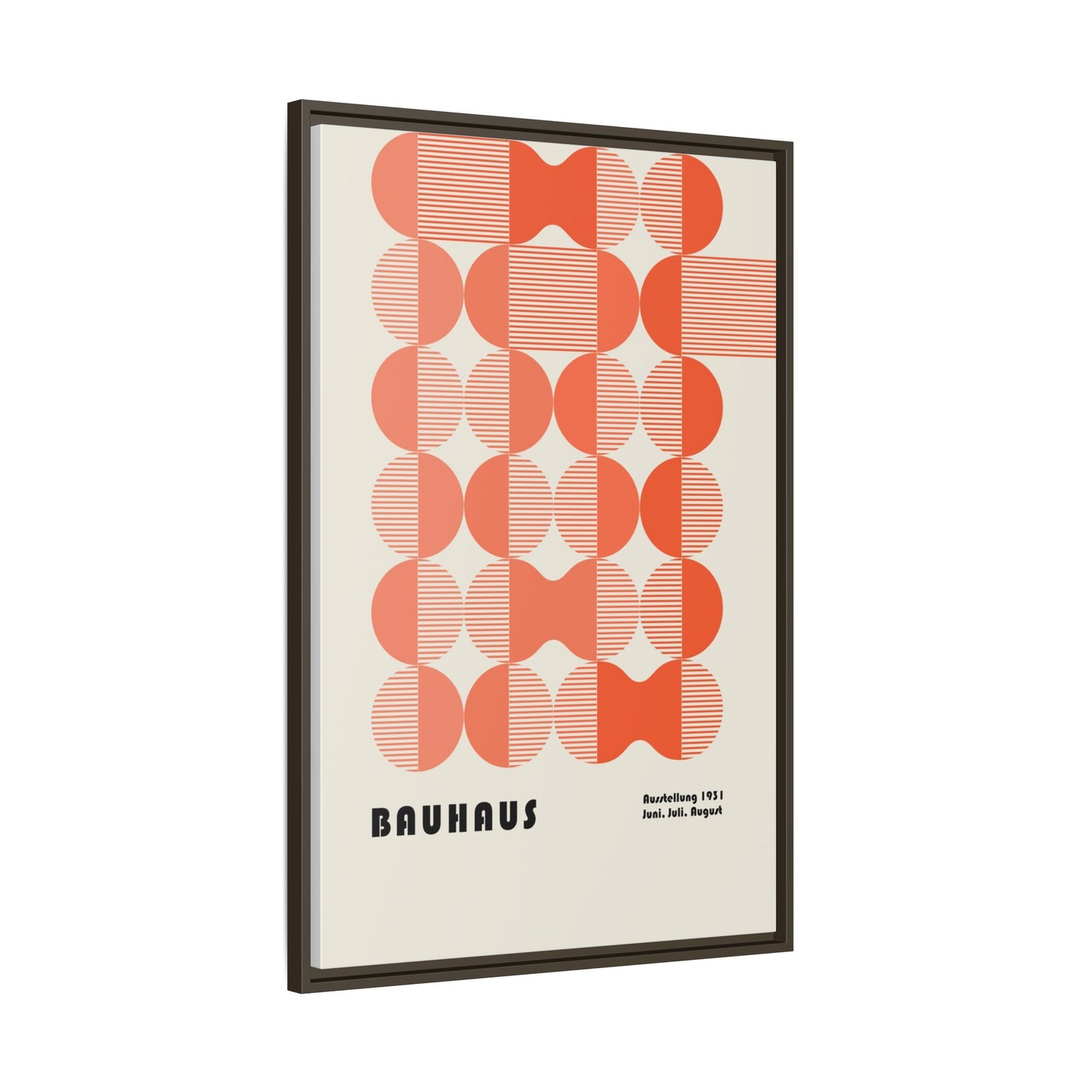 Modern Bauhaus Art Print - Framed Matte Canvas Decor