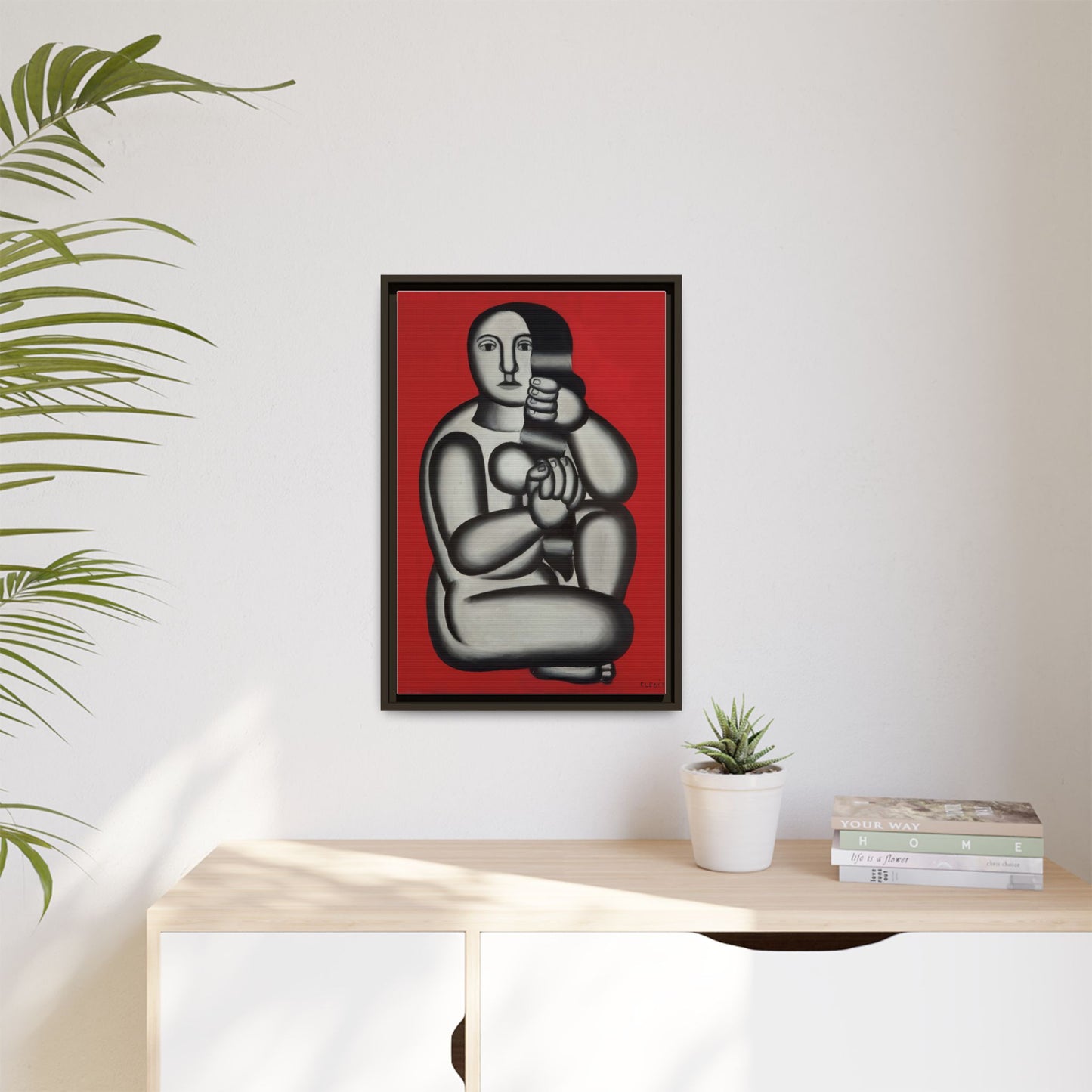 Modern Art Framed Canvas Print, Abstract Art Wall Decor, Minimalist Home Decoration, Unique Gift for Art Lovers, Pop Art Styling