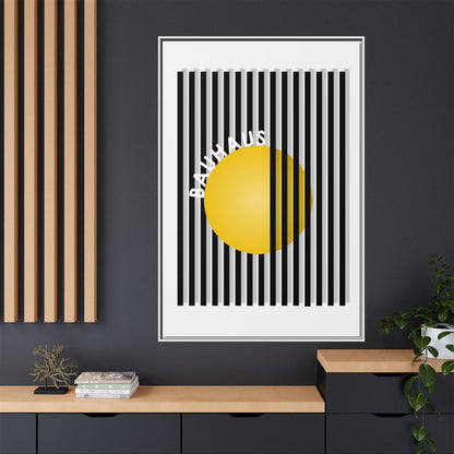 Bauhaus Art Canvas Framed Print - Modern Multi-color Wall Decor
