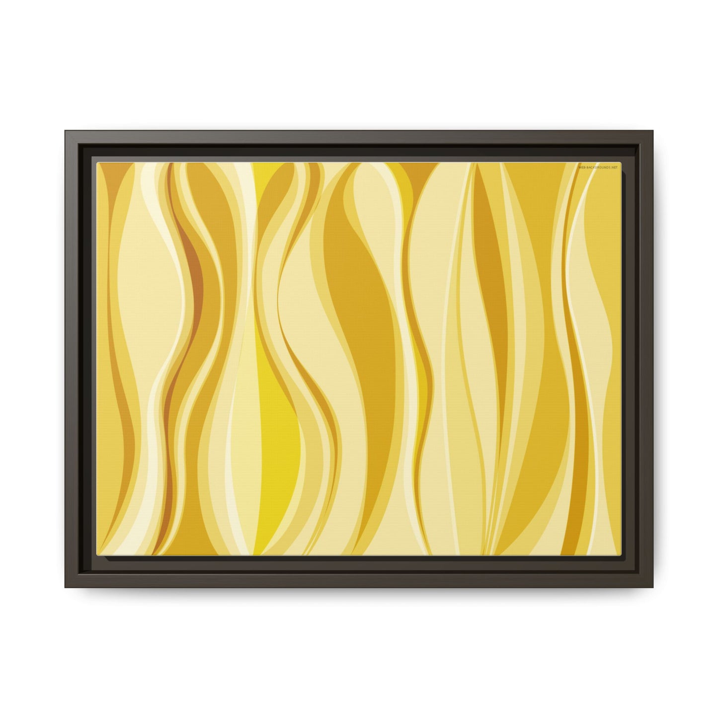 Modern Abstract Framed Art Print, Yellow Wave Canvas, Home Décor, Wall Art, Minimalist Design, Gift for Her, Art for Living Room