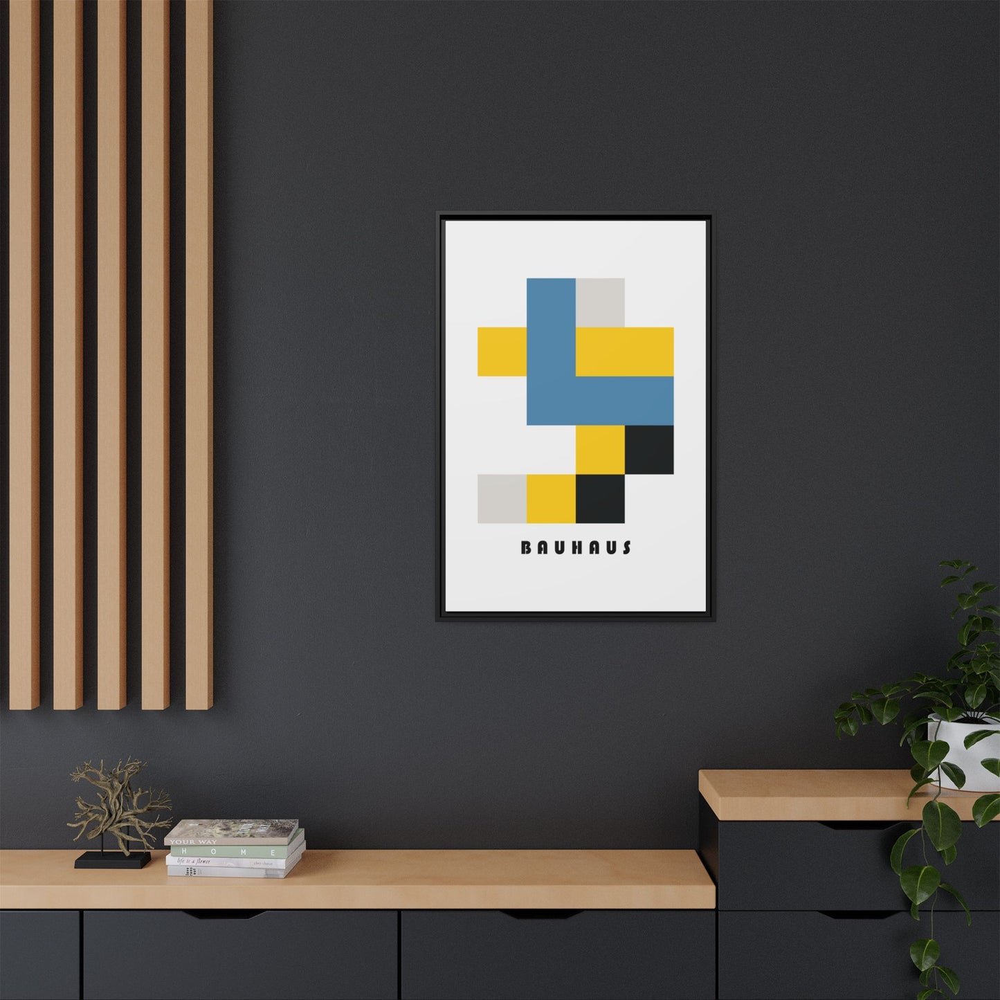 Bauhaus Art Canvas Print - Framed Modern Wall Decor