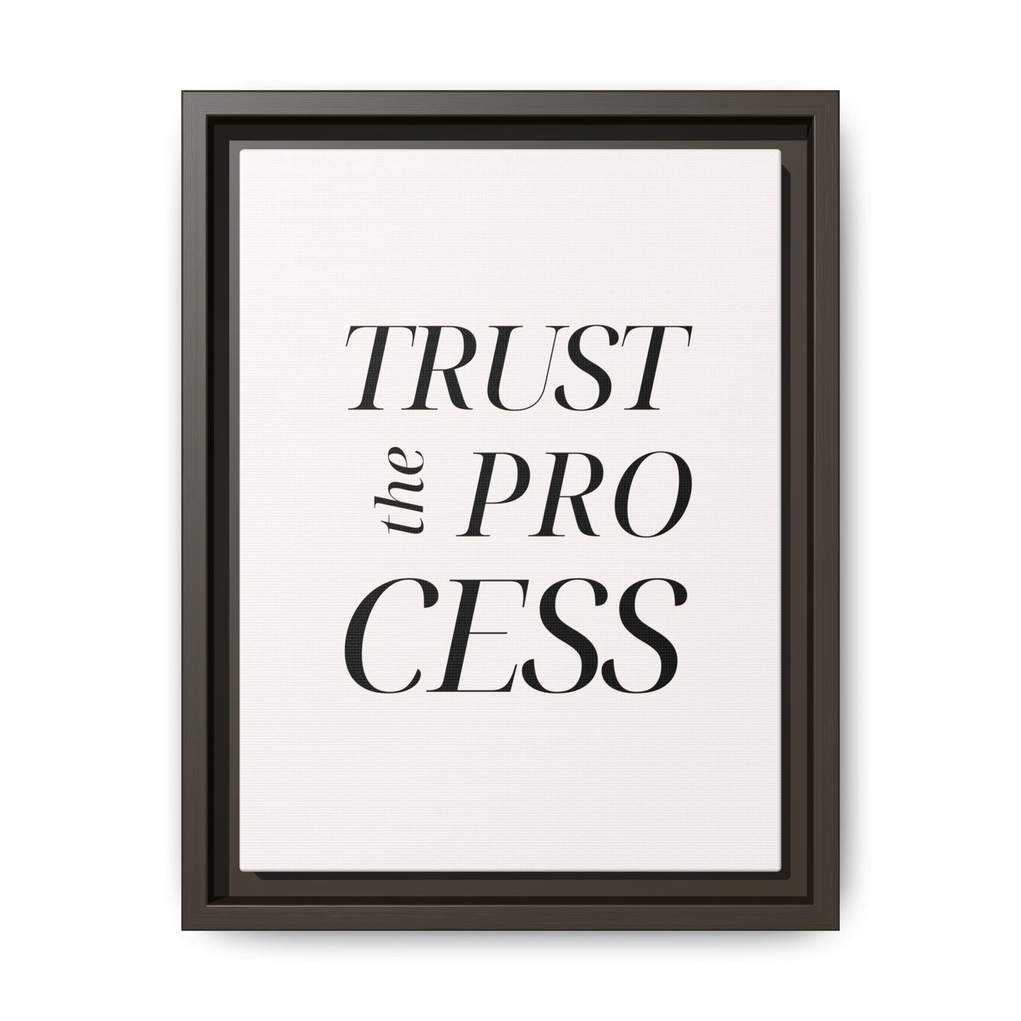 Inspirational Framed Canvas Wall Art - 'Trust the Process'