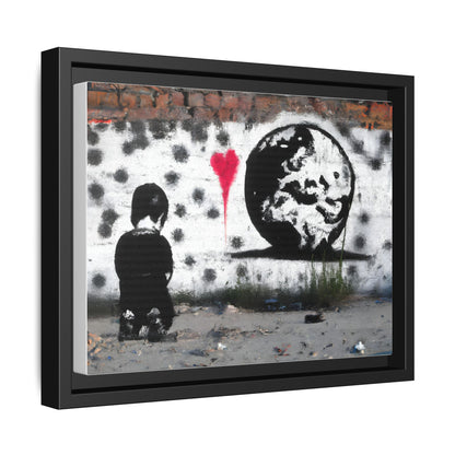 Framed Matte Canvas Art - Love for the World - Wall Decor for Home and Office