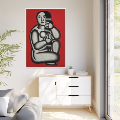 Modern Art Framed Canvas Print, Abstract Art Wall Decor, Minimalist Home Decoration, Unique Gift for Art Lovers, Pop Art Styling