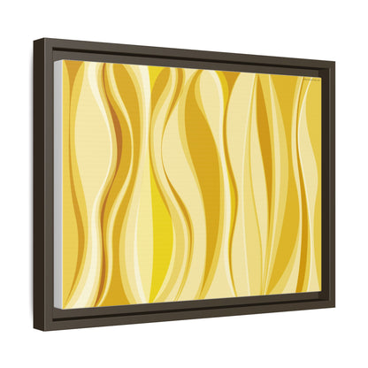 Modern Abstract Framed Art Print, Yellow Wave Canvas, Home Décor, Wall Art, Minimalist Design, Gift for Her, Art for Living Room
