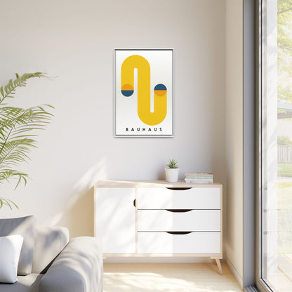 Bauhaus-Inspired Framed Matte Canvas Art - Modern Wall Decor