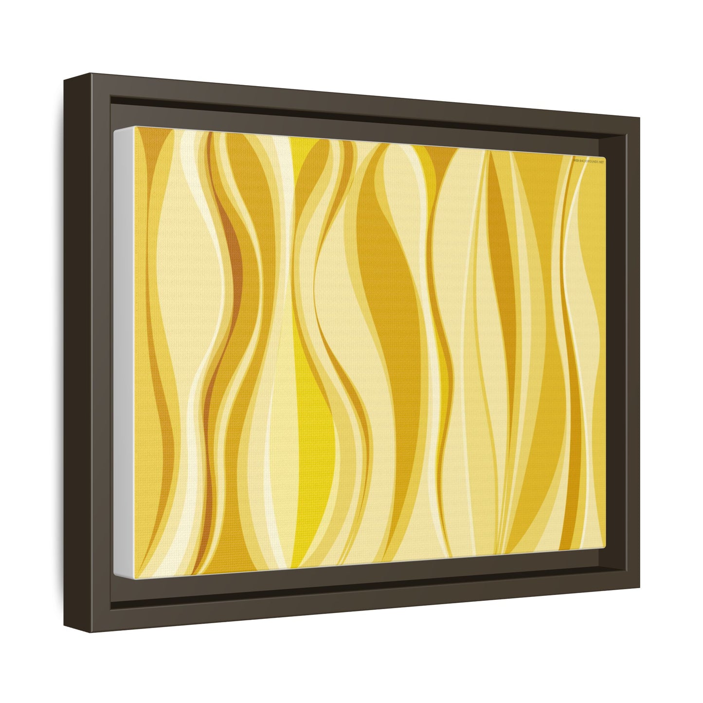Modern Abstract Framed Art Print, Yellow Wave Canvas, Home Décor, Wall Art, Minimalist Design, Gift for Her, Art for Living Room