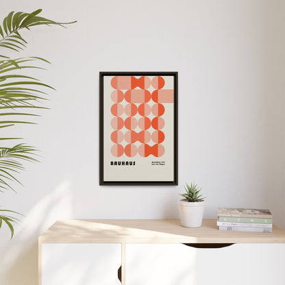Modern Bauhaus Art Print - Framed Matte Canvas Decor