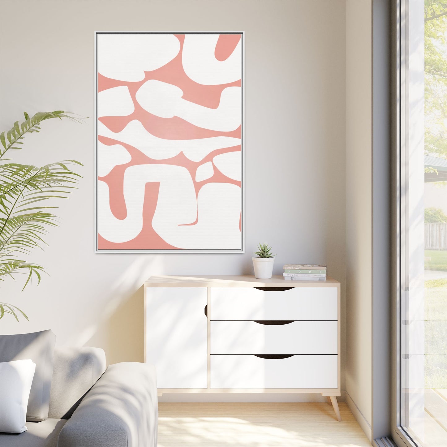 Modern Abstract Framed Canvas Art - Multi-Color Wall Decor