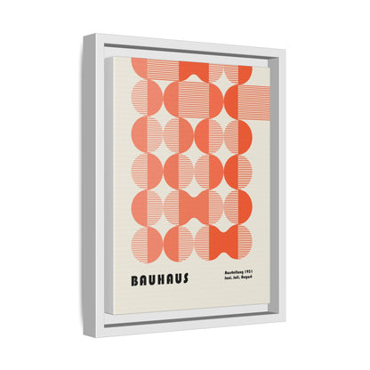 Modern Bauhaus Art Print - Framed Matte Canvas Decor