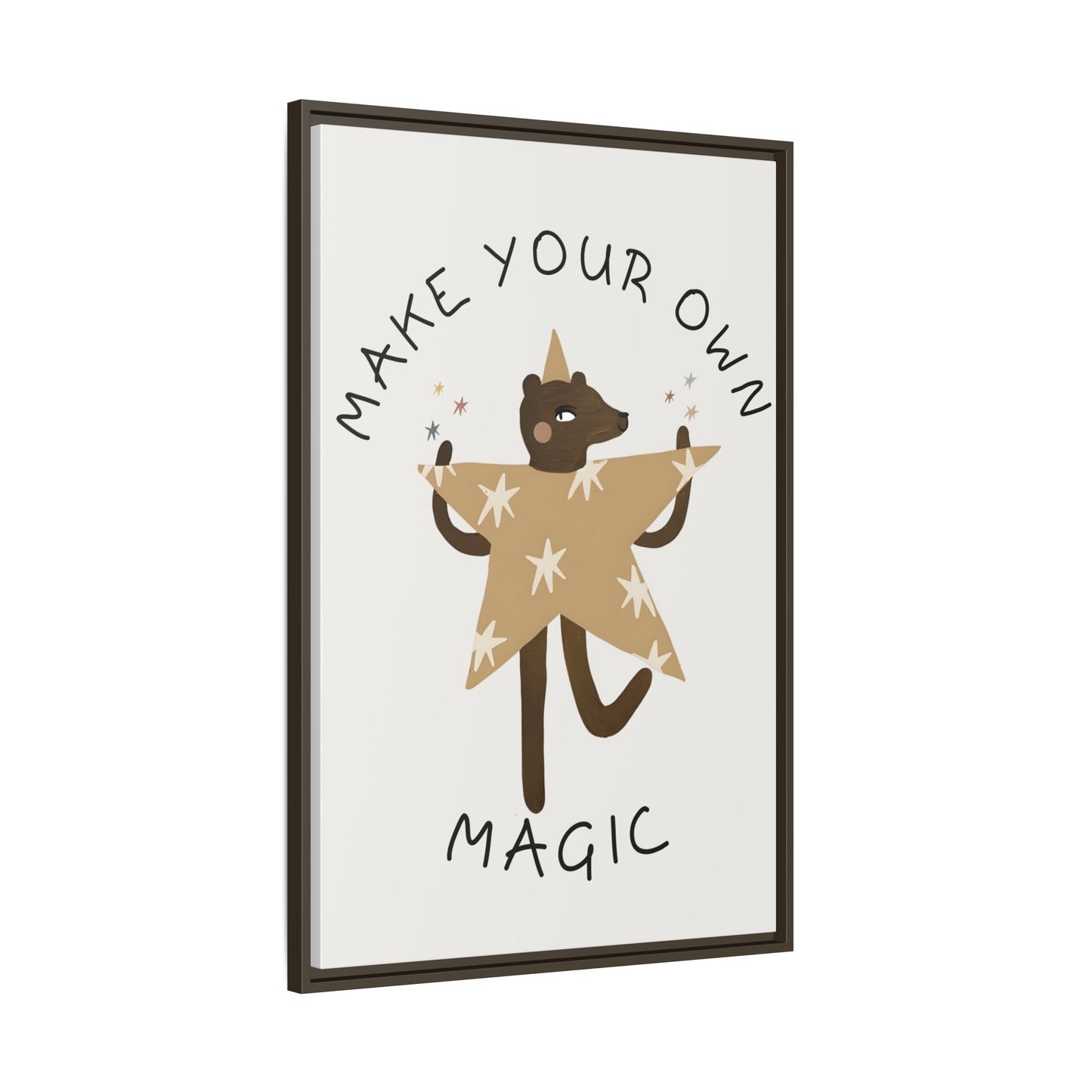 Magic-Inspiring Framed Canvas Art | Home Decor, Wall Art, Inspirational Gift, Bear Decor, Kids Room Artwork