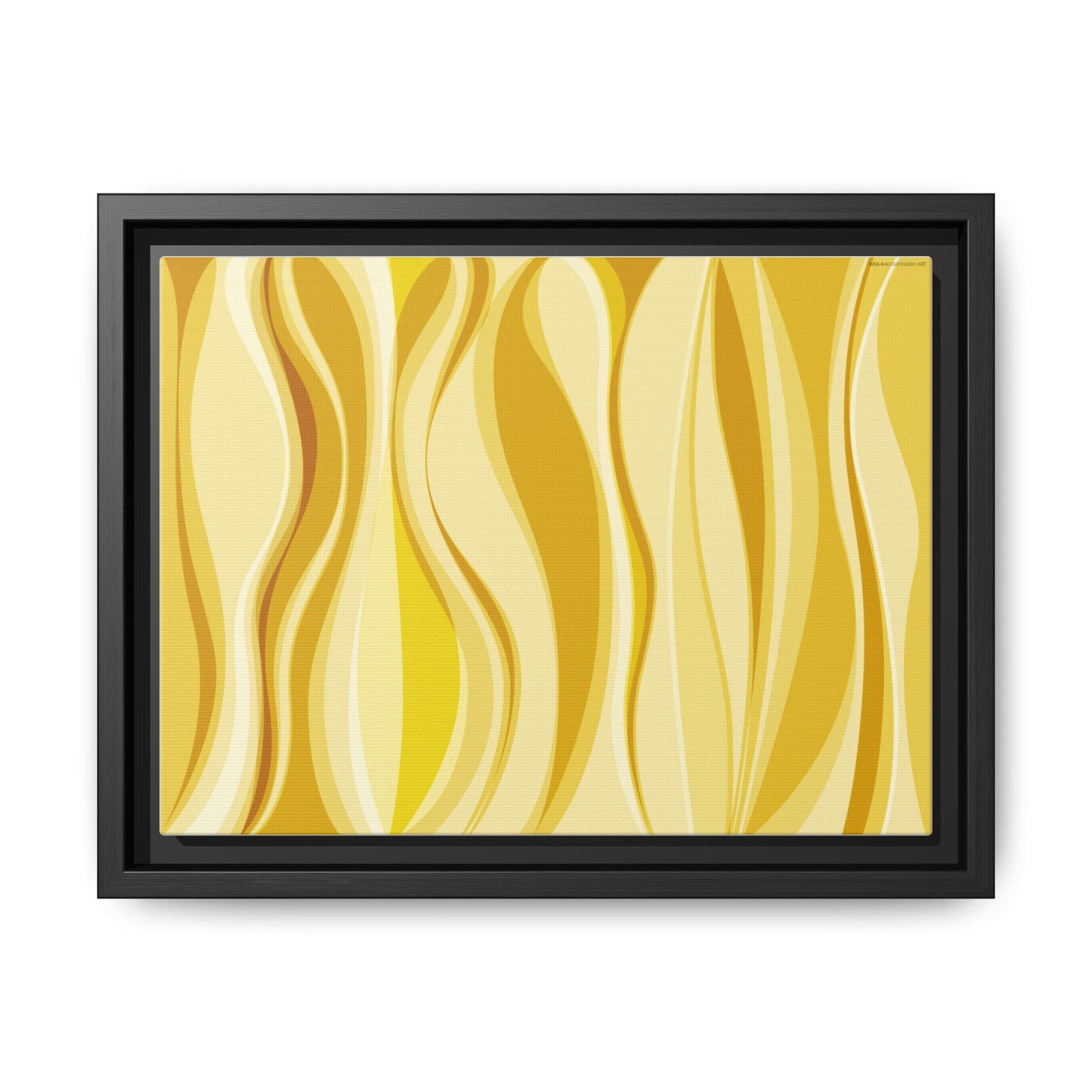 Modern Abstract Framed Art Print, Yellow Wave Canvas, Home Décor, Wall Art, Minimalist Design, Gift for Her, Art for Living Room