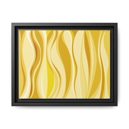 Modern Abstract Framed Art Print, Yellow Wave Canvas, Home Décor, Wall Art, Minimalist Design, Gift for Her, Art for Living Room