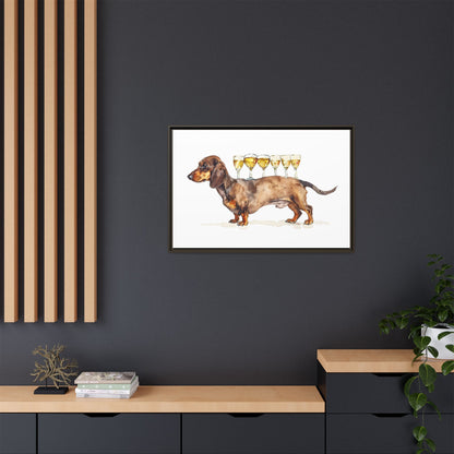 Dachshund Drink Art Print, Framed Wall Decor, Dog Lovers Gift, Pet Lover Decor, Funny Dog Art, Home Bar Decoration
