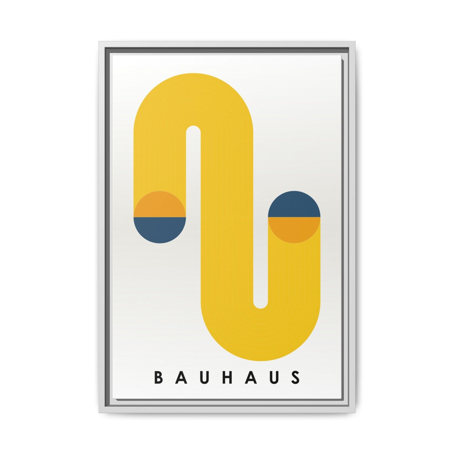 Bauhaus-Inspired Framed Matte Canvas Art - Modern Wall Decor