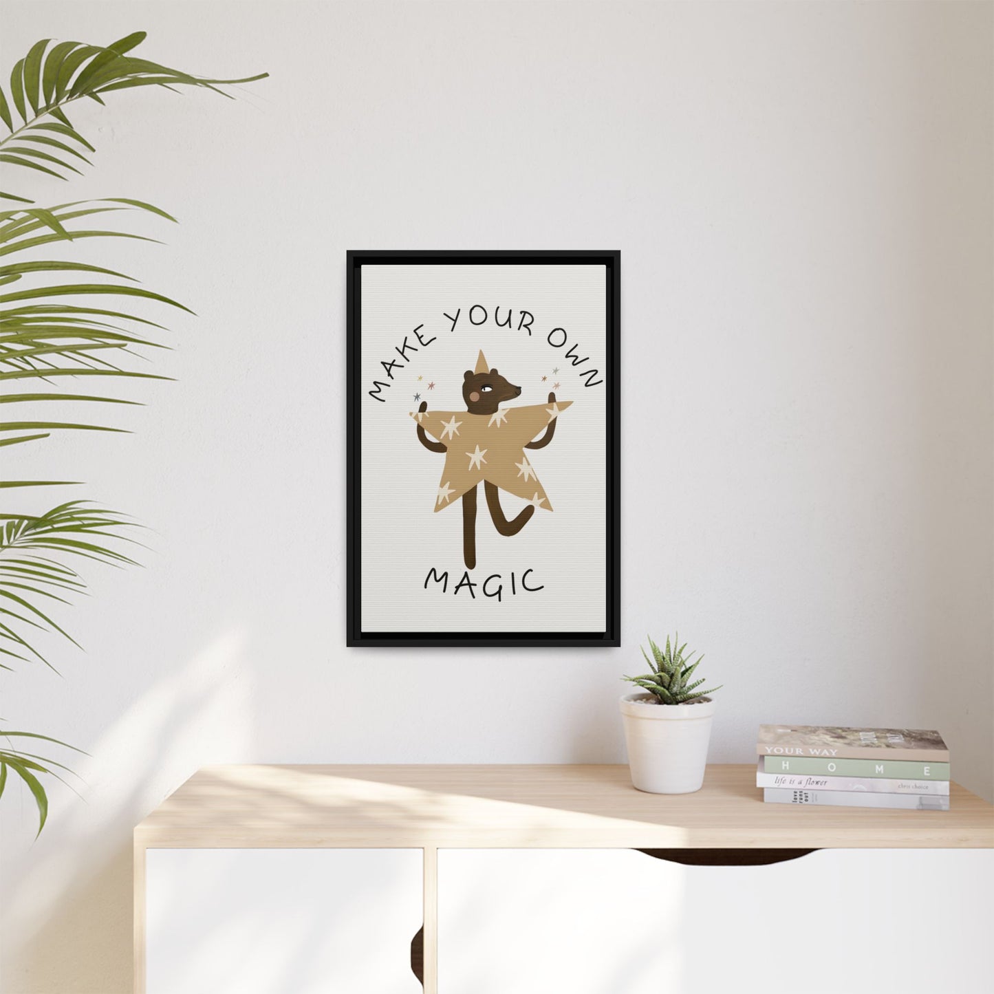 Magic-Inspiring Framed Canvas Art | Home Decor, Wall Art, Inspirational Gift, Bear Decor, Kids Room Artwork