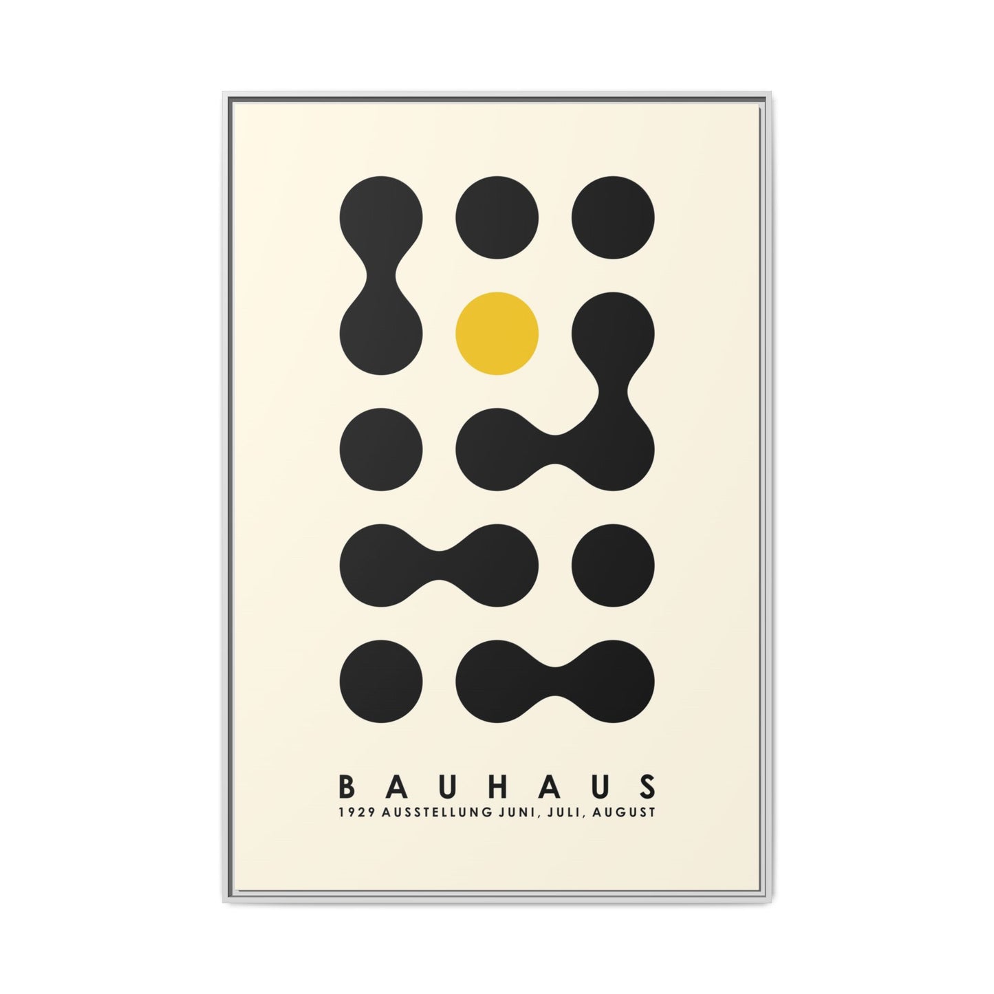 Bauhaus Inspired Framed Canvas Art - Modern Wall Decor