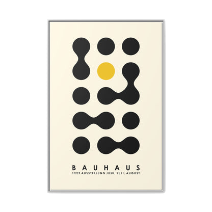 Bauhaus Inspired Framed Canvas Art - Modern Wall Decor