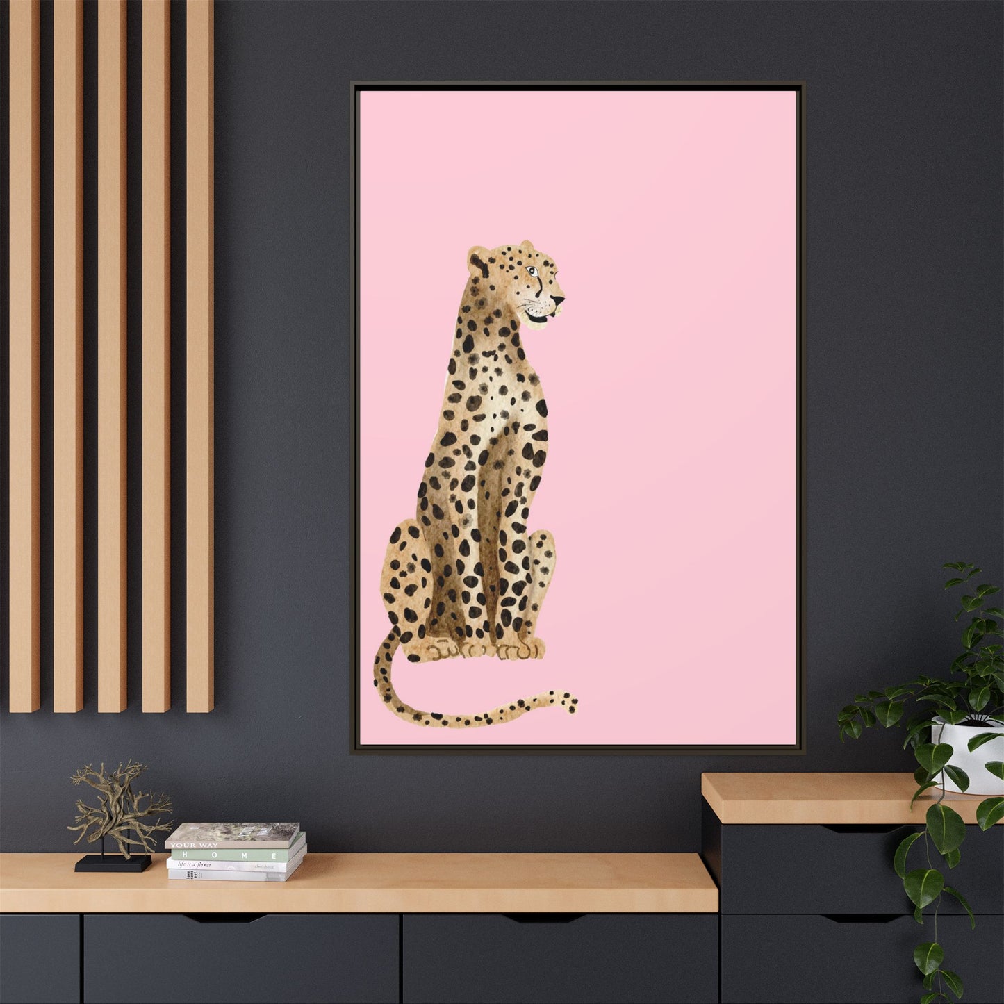 Leopard Art Print - Stylish Framed Canvas for Modern Decor