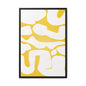 Abstract Yellow Art Print - Framed Matte Canvas Wall Decor