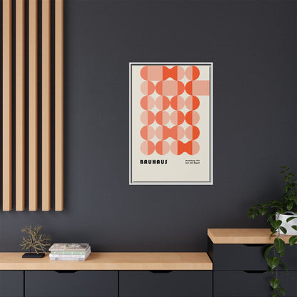 Modern Bauhaus Art Print - Framed Matte Canvas Decor