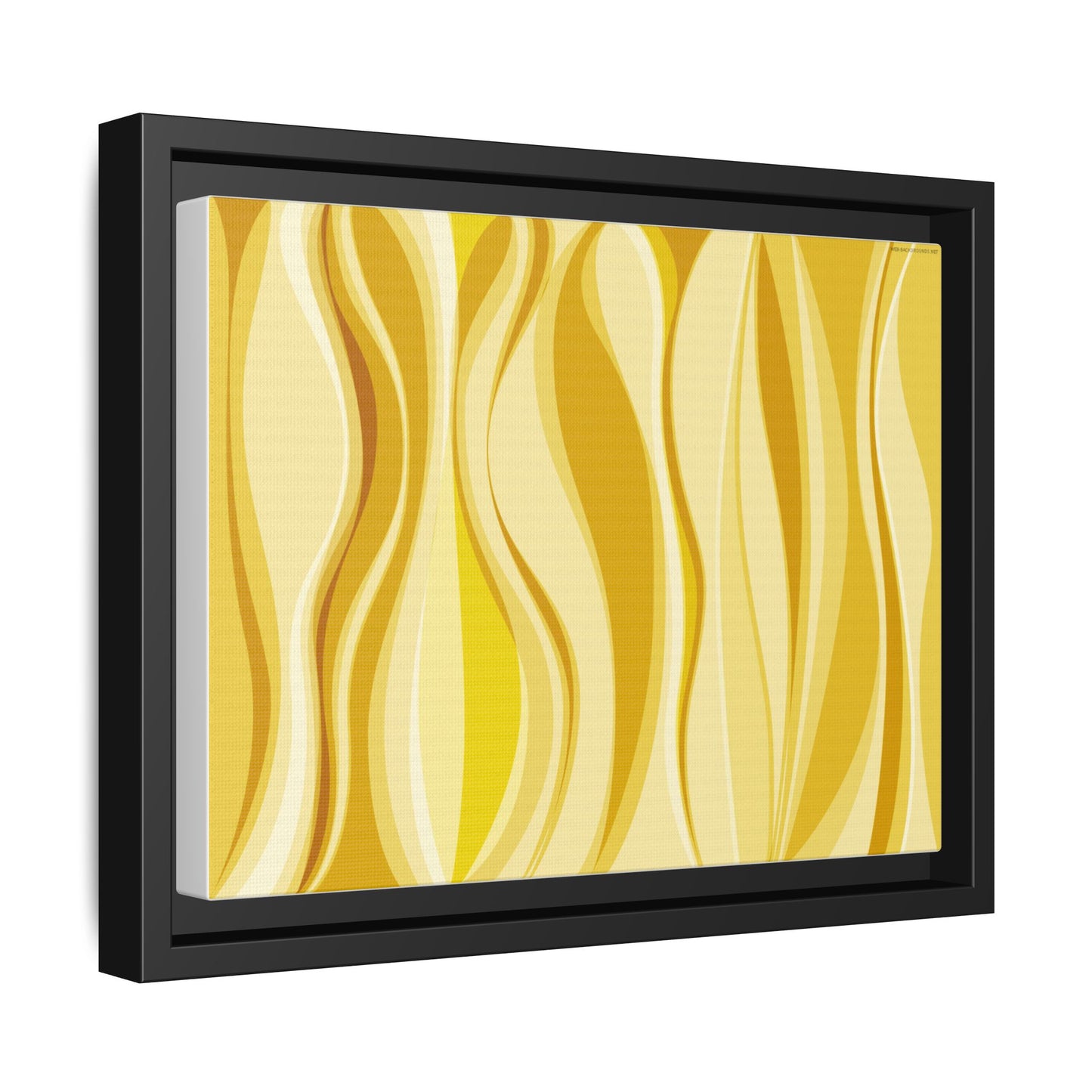 Modern Abstract Framed Art Print, Yellow Wave Canvas, Home Décor, Wall Art, Minimalist Design, Gift for Her, Art for Living Room
