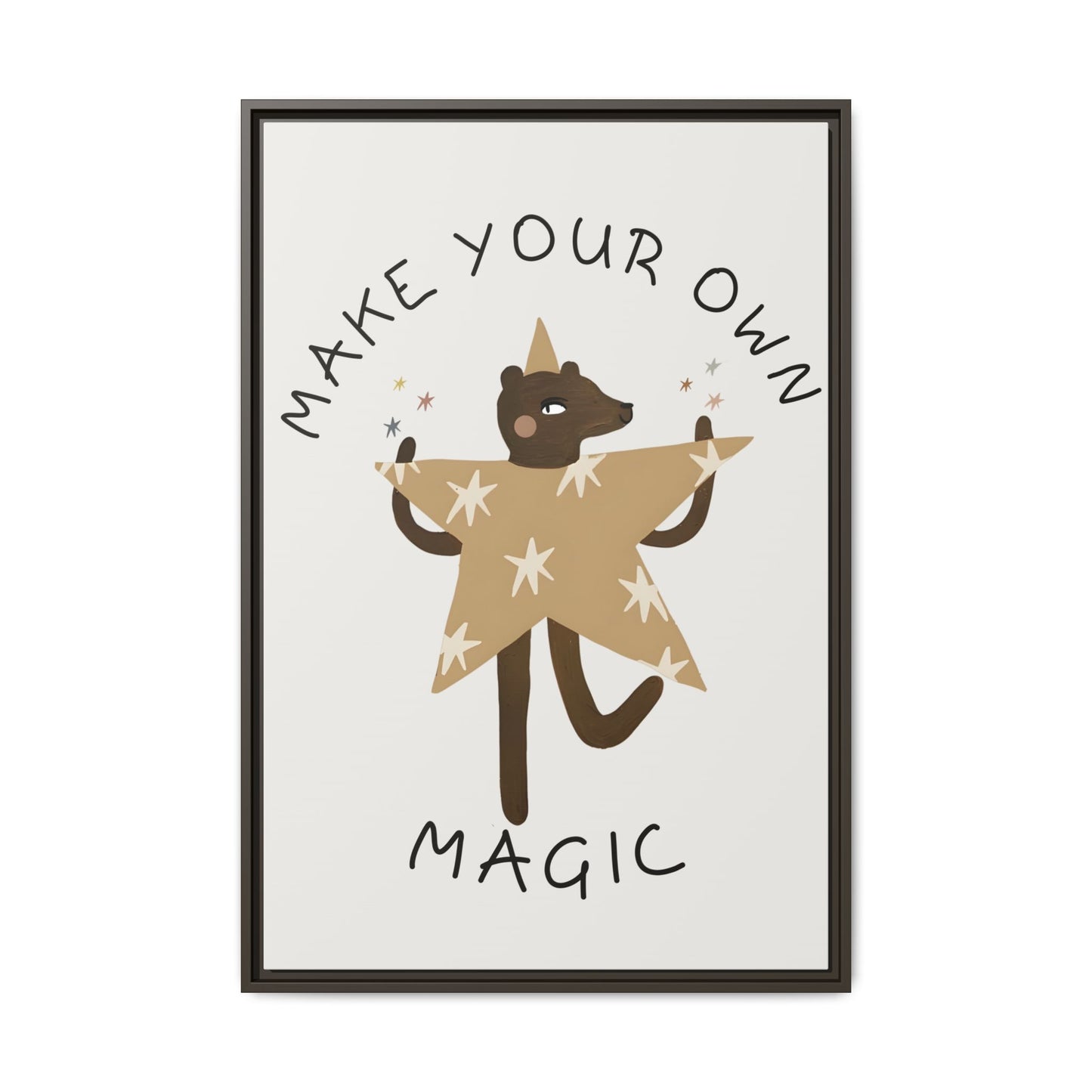 Magic-Inspiring Framed Canvas Art | Home Decor, Wall Art, Inspirational Gift, Bear Decor, Kids Room Artwork