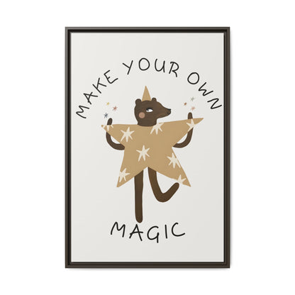 Magic-Inspiring Framed Canvas Art | Home Decor, Wall Art, Inspirational Gift, Bear Decor, Kids Room Artwork
