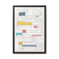 Abstract Line Art Framed Canvas - Modern Multi-Color Wall Decor