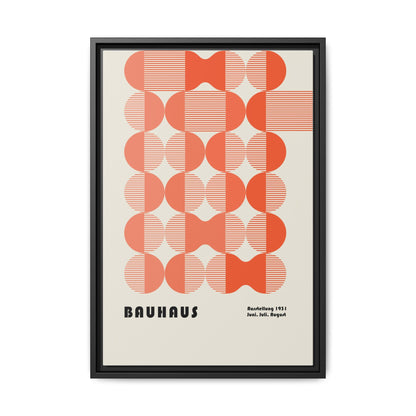 Modern Bauhaus Art Print - Framed Matte Canvas Decor