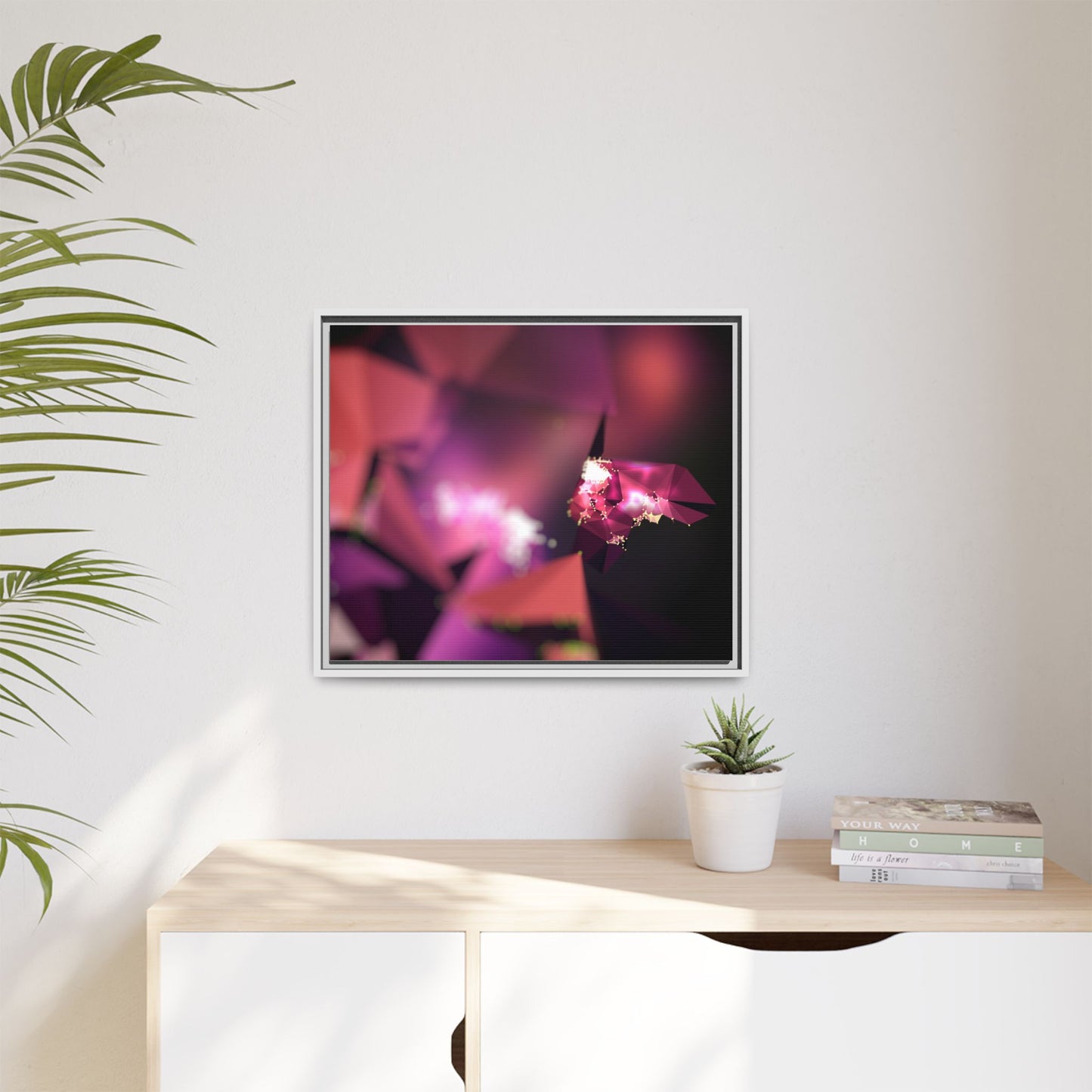 Framed Matte Canvas Abstract Art Print - Multi-Color Décor