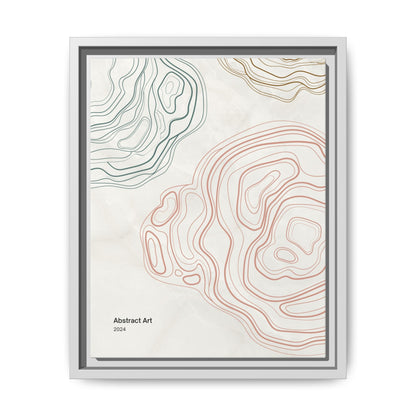 Abstract Multi-Color Framed Canvas Art Print - 2024 Decor