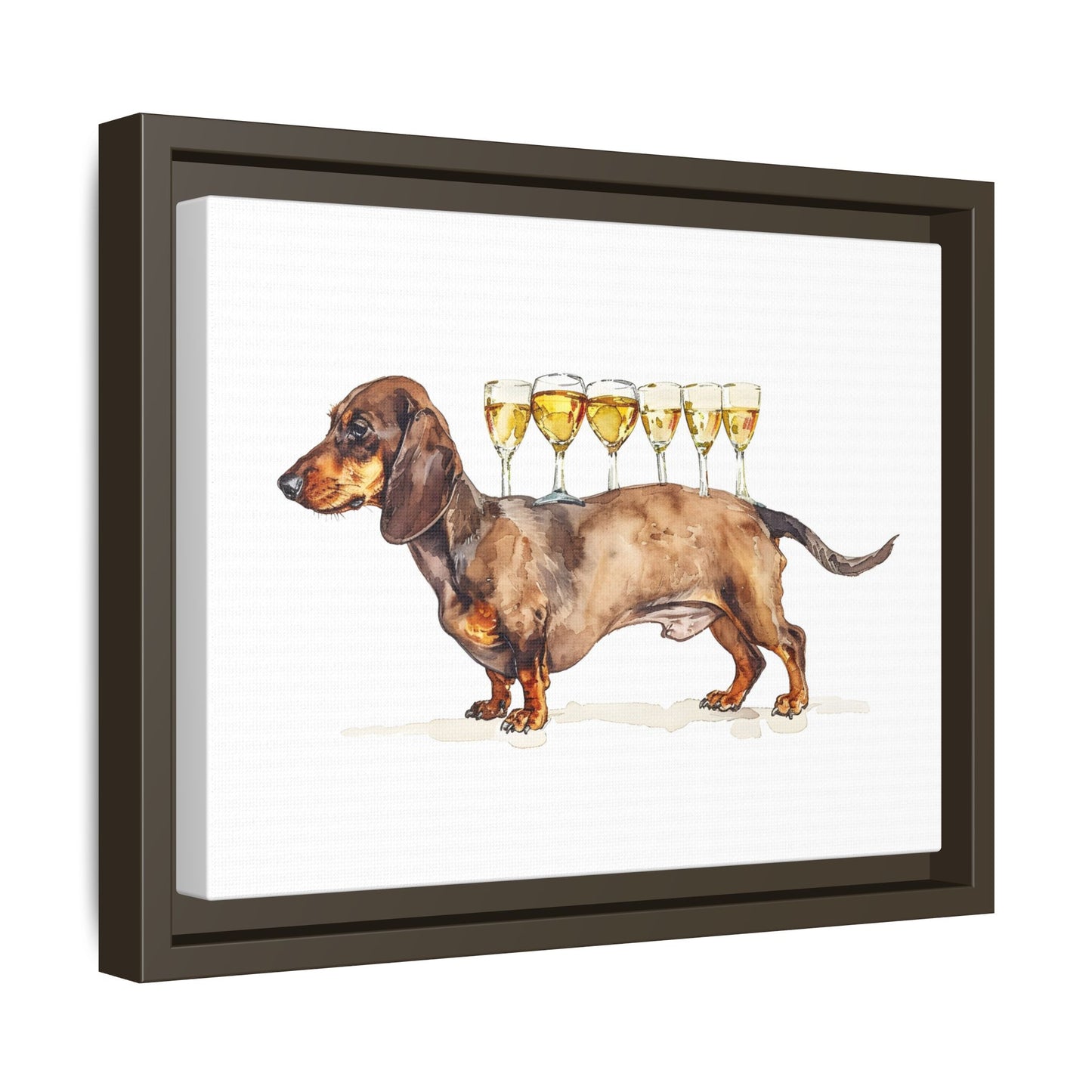 Dachshund Drink Art Print, Framed Wall Decor, Dog Lovers Gift, Pet Lover Decor, Funny Dog Art, Home Bar Decoration