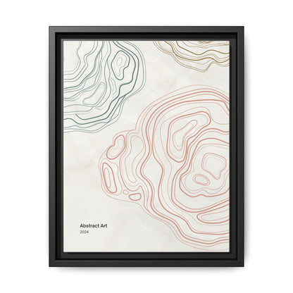 Abstract Multi-Color Framed Canvas Art Print - 2024 Decor