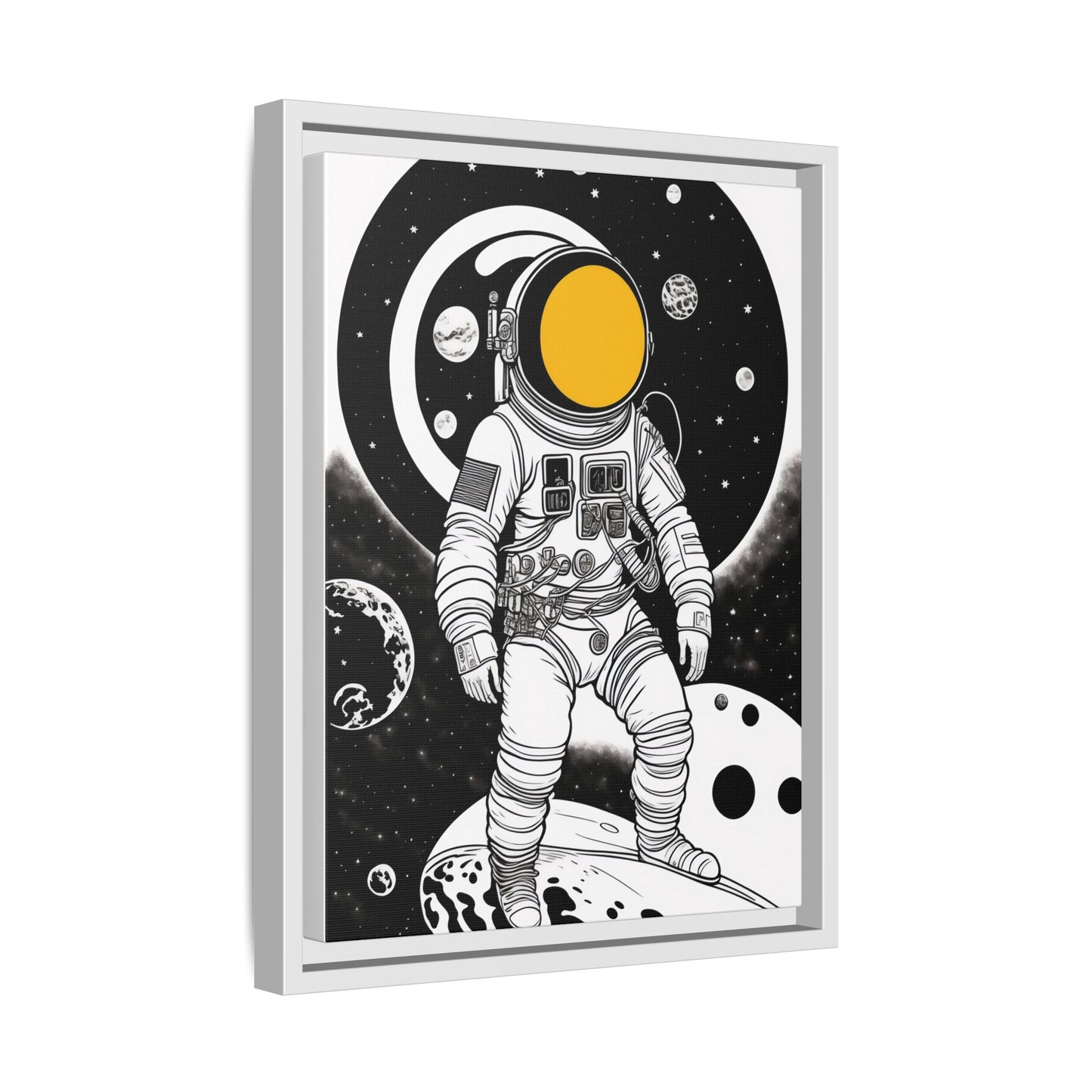 Astronaut Canvas Print, Cosmic Wall Art, Space Decor for Kids, Modern Home Decoration, Gift for Space Enthusiasts, Unique Astronaut Wall Art