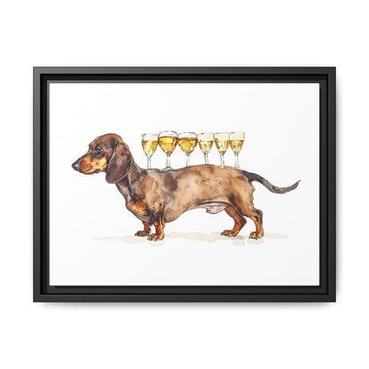 Dachshund Drink Art Print, Framed Wall Decor, Dog Lovers Gift, Pet Lover Decor, Funny Dog Art, Home Bar Decoration