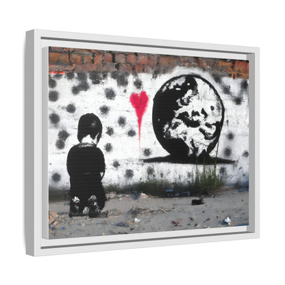 Framed Matte Canvas Art - Love for the World - Wall Decor for Home and Office