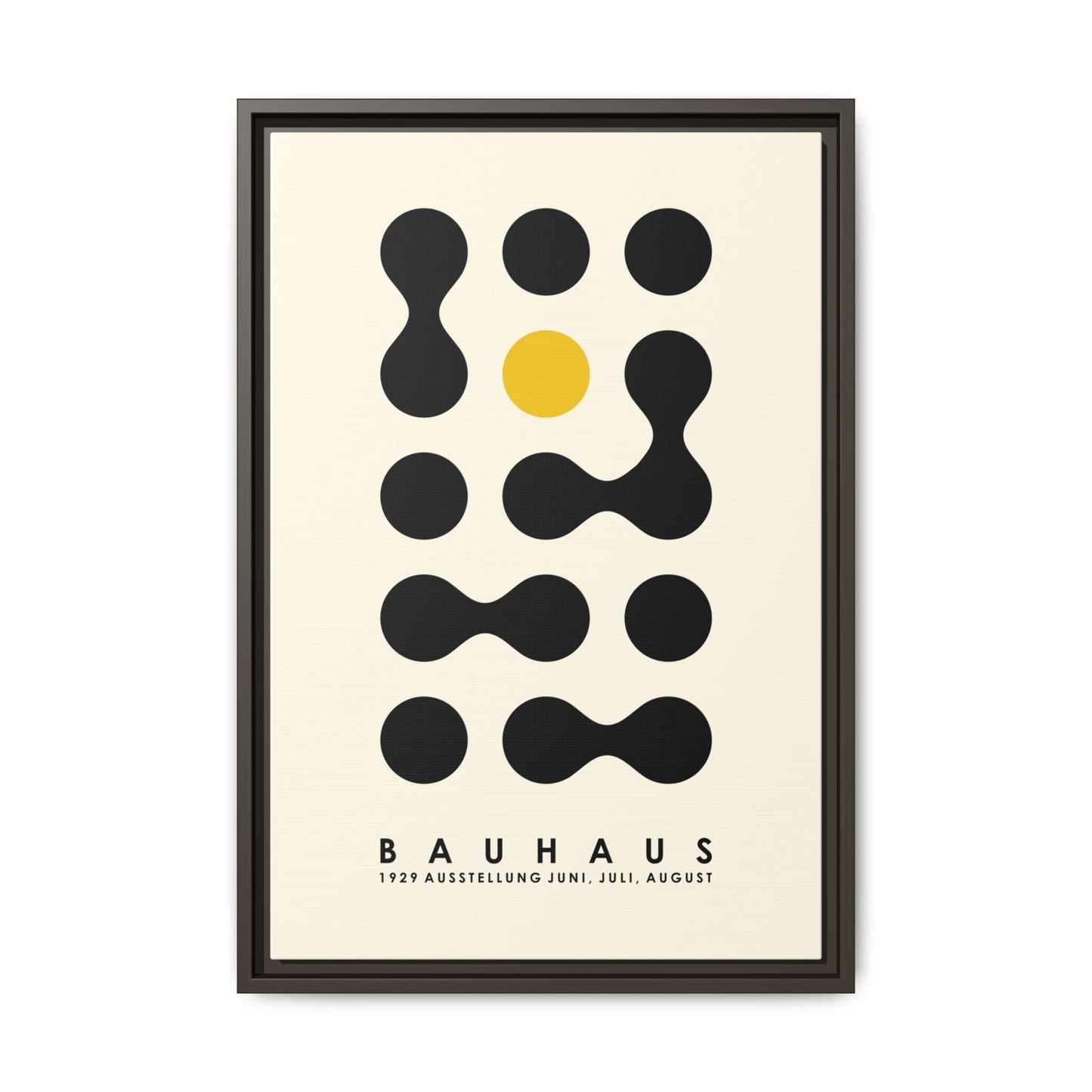 Bauhaus Inspired Framed Canvas Art - Modern Wall Decor