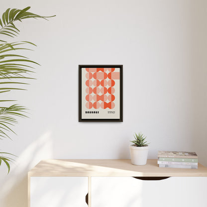 Modern Bauhaus Art Print - Framed Matte Canvas Decor