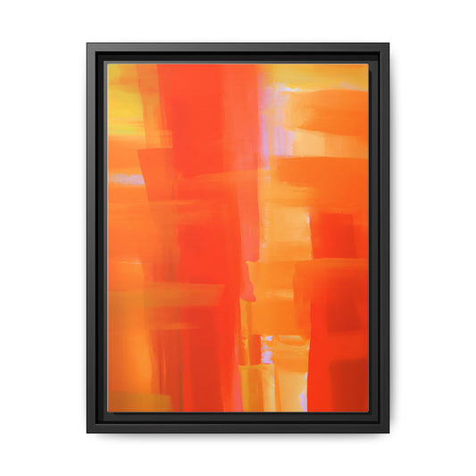 Vibrant Framed Canvas Art - Abstract Multi-Color Decor