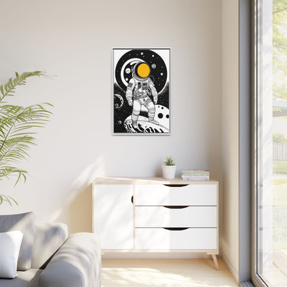Astronaut Canvas Print, Cosmic Wall Art, Space Decor for Kids, Modern Home Decoration, Gift for Space Enthusiasts, Unique Astronaut Wall Art