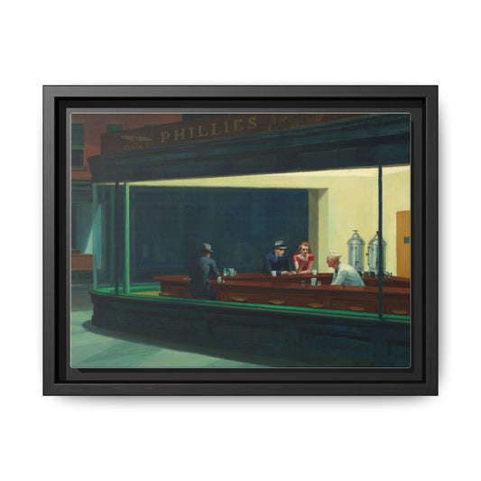 Framed Canvas Wall Art - Vintage Bar Scene - Perfect Home Decor for Art Lovers