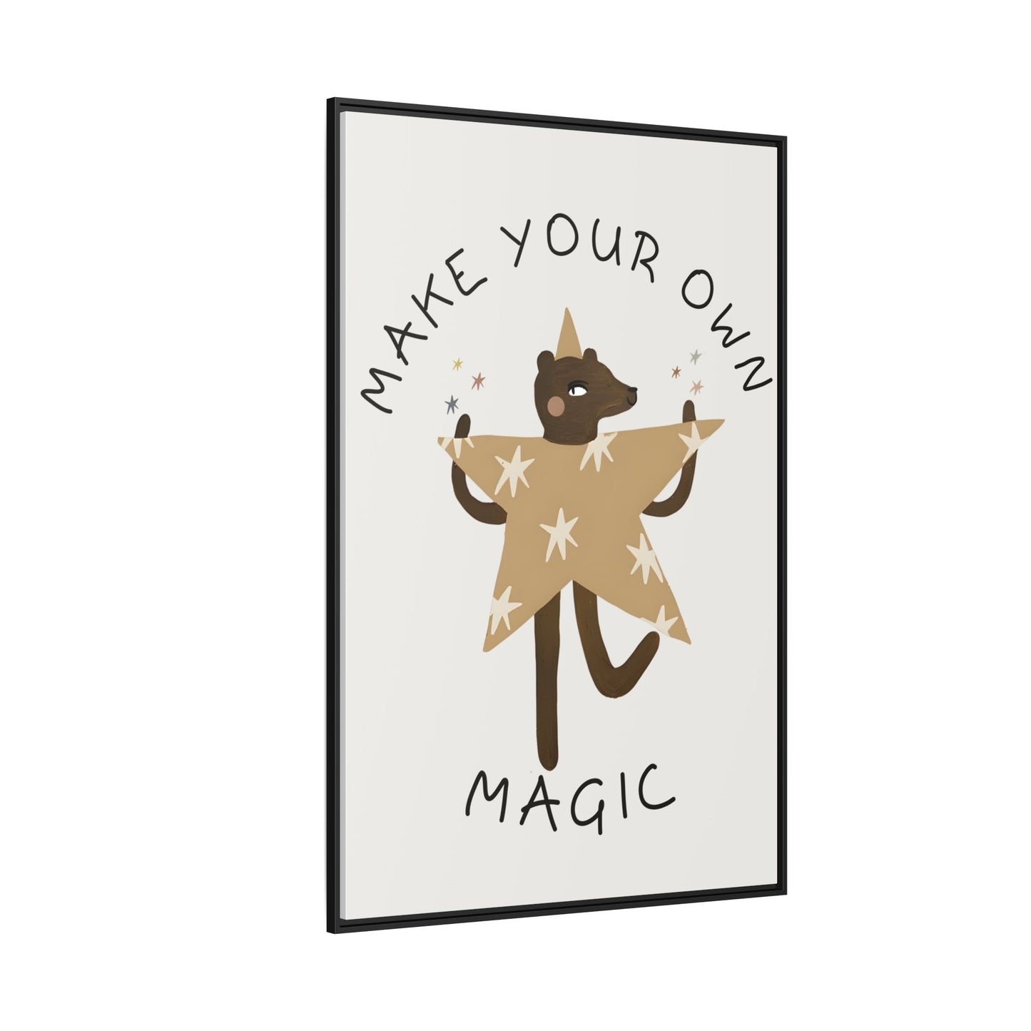 Magic-Inspiring Framed Canvas Art | Home Decor, Wall Art, Inspirational Gift, Bear Decor, Kids Room Artwork