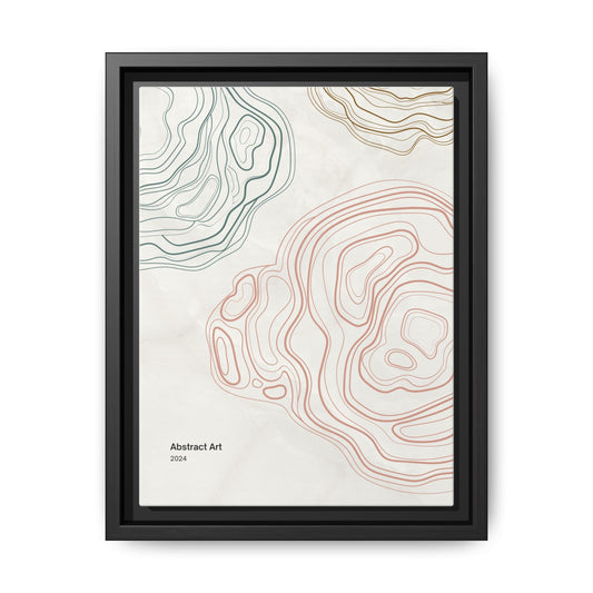 Abstract Multi-Color Framed Canvas Art Print - 2024 Decor