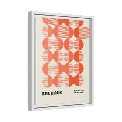 Modern Bauhaus Art Print - Framed Matte Canvas Decor