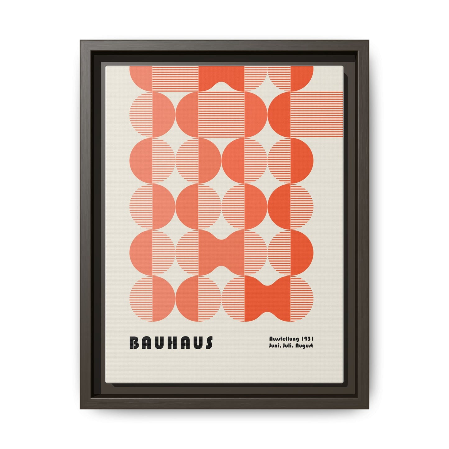 Modern Bauhaus Art Print - Framed Matte Canvas Decor
